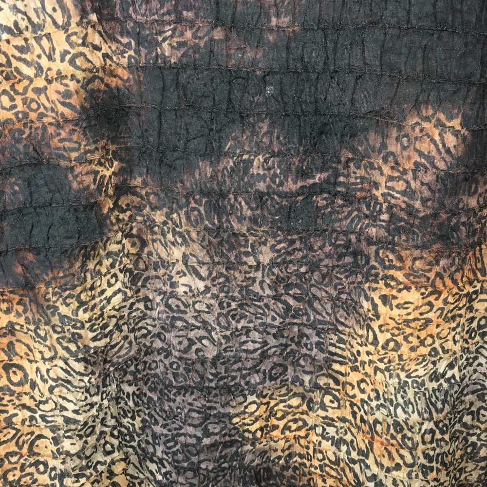 Ruby Rd. Tank Top Ruffled Leopard Print Large - Picture 3 of 8